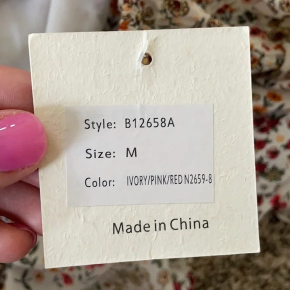 NWT Passport Ruffle Floral Flowy Dress - Picture 11 of 11